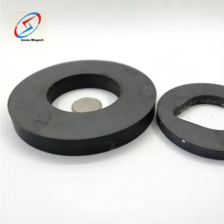 F38x5x8mm Y30 black permanent ferrite magnet bulk price magnet stocks ferrite ring magnet