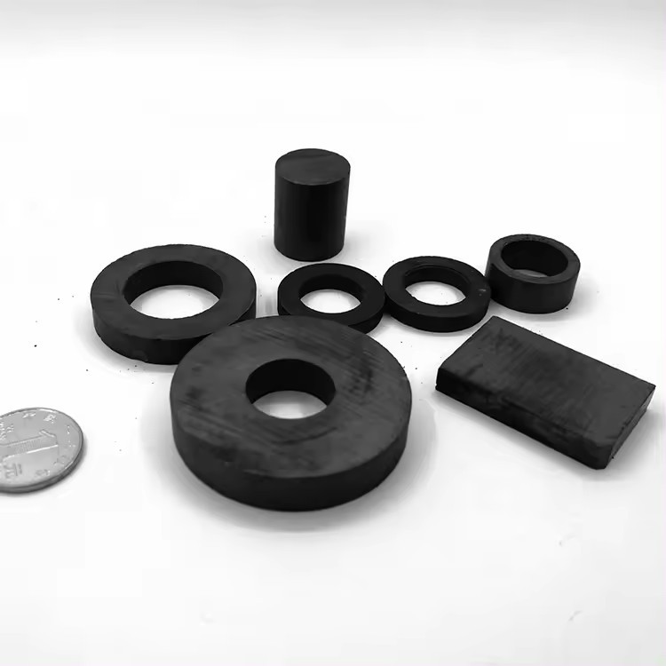 F38x5x8mm Y30 black permanent ferrite magnet bulk price magnet stocks ferrite ring magnet