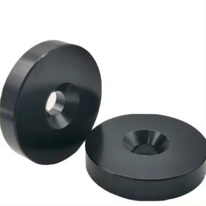 Black epoxy coated disc neodymium magnets countersunk magnet with M3 M4 M5 M6 M8 screw hole