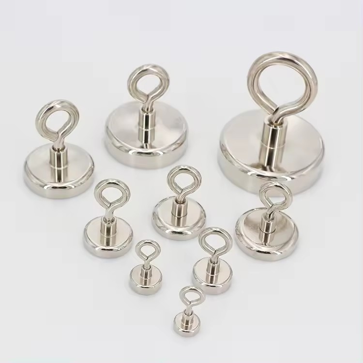 External thread Nickel coated Neodymium magnet led module magnetic mount
