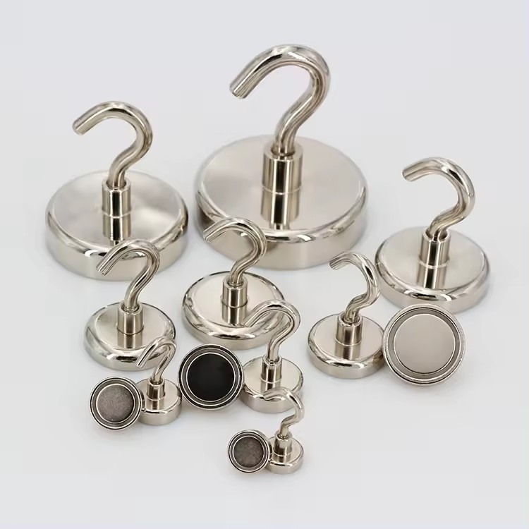External thread Nickel coated Neodymium magnet led module magnetic mount