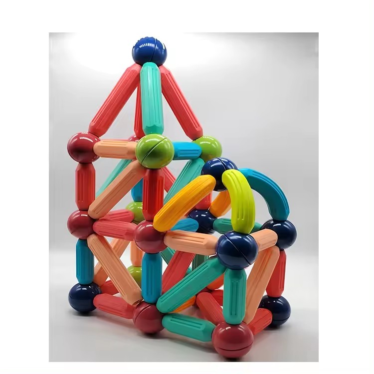 OEM Kids Educational Toys 3d Building Blocks Magnet Stick Balls Set Stem Magnetic Tiles Toys For Children